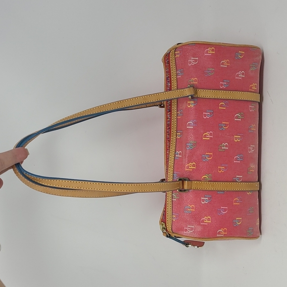 Dooney & Bourke Bags Dooney And Bourke Y2k Multicolor Pink Logo Shoulder Bag Poshmark